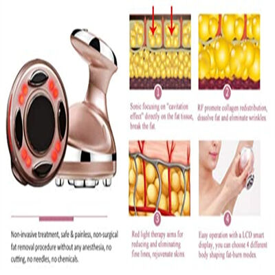 RF 3 In 1 EMS Galvanic Infrared Ultrasonic Anti Cellulite Fat Burner Body Slimming Massager Lipolab Lemonbottle Kybella Weight Loss